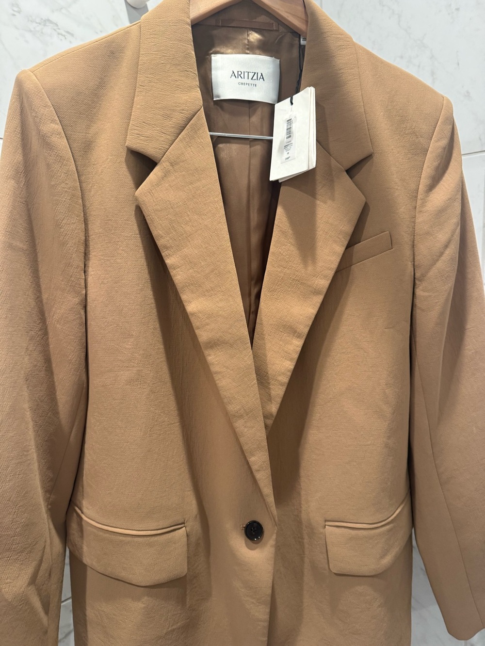 Aritzia Camel Single-Button Blazer Size 10